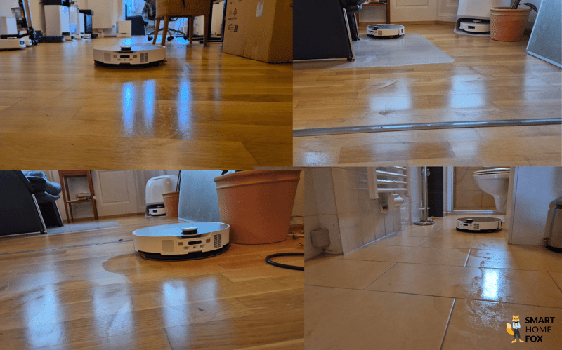 Der Roborock Saros 10 wischt die Wohnung im Test.